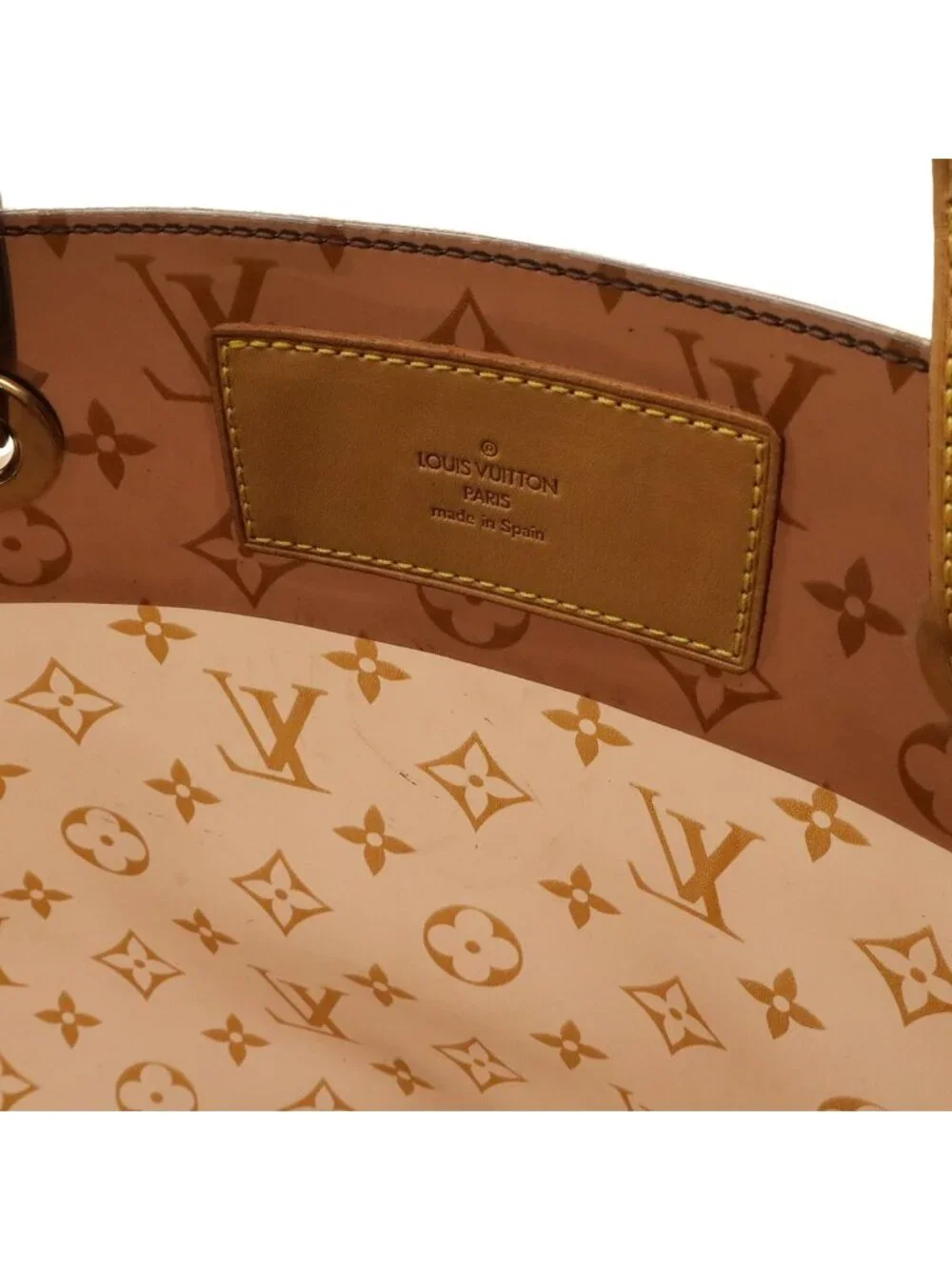Louis Vuitton Monogram Vinyl Cover Cruz Tote Shoulder Bag Beach Clear Brown